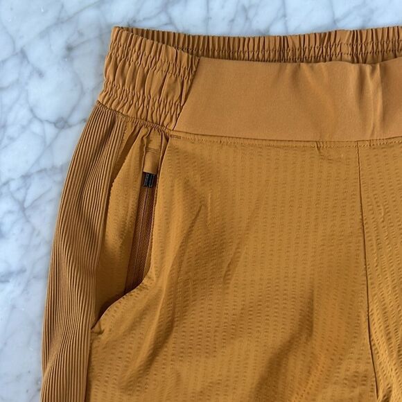 Athleta Textured Brooklyn Jogger Pants Women's Yellow Pull On Activewear Sz 0 - Picture 4 of 9